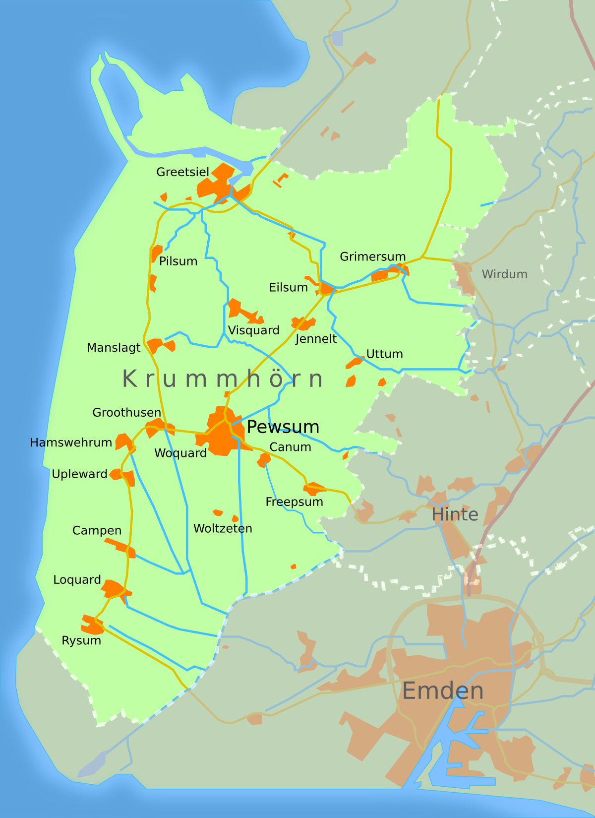 Karte Krummhoern