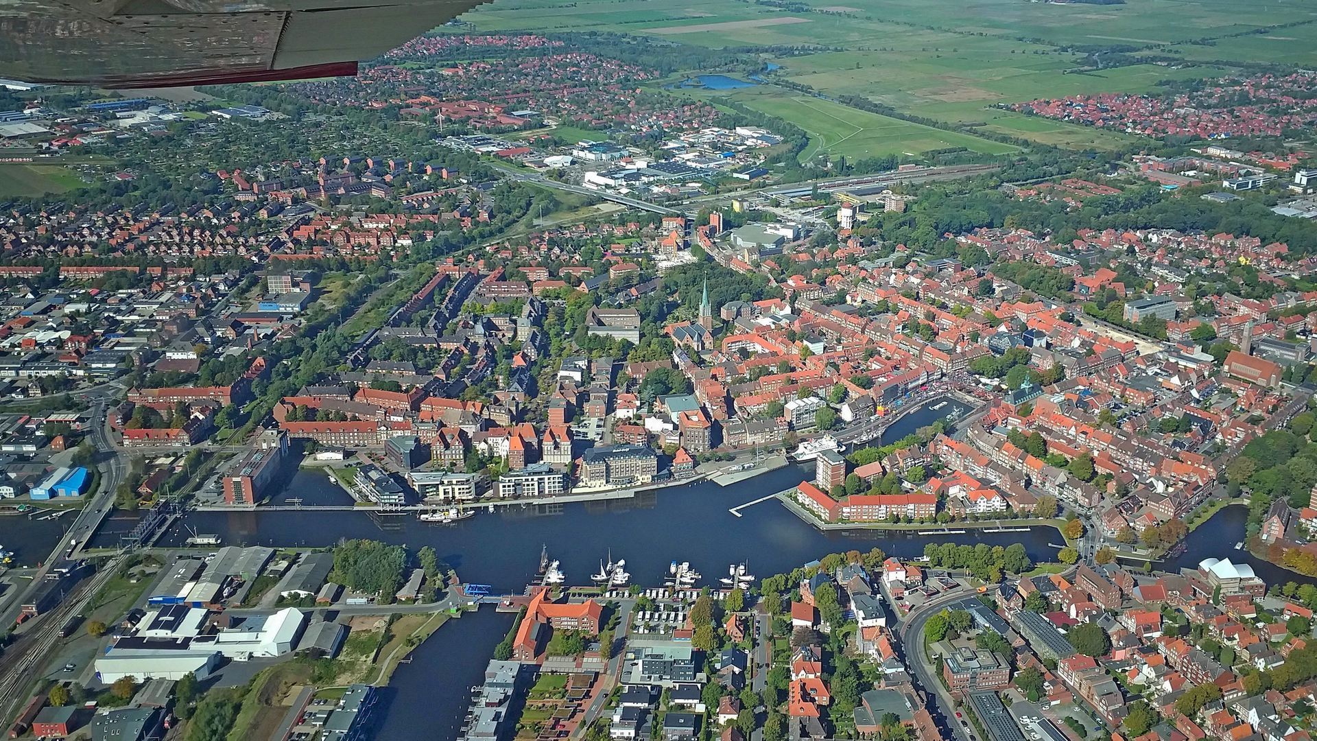 Emden Zentrum Luftaufnahme